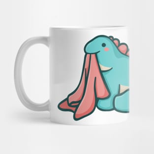 Stegosaurus with blanket, Chuck, dinosaur, dino Mug